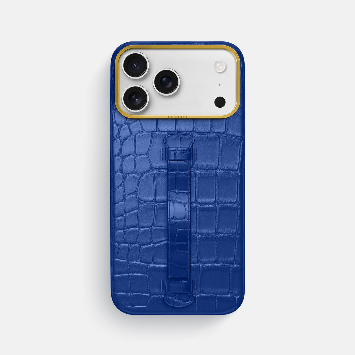 Center Handle For iPhone 17 Pro Max In Alligator -2 | Royal-Blue-Gold