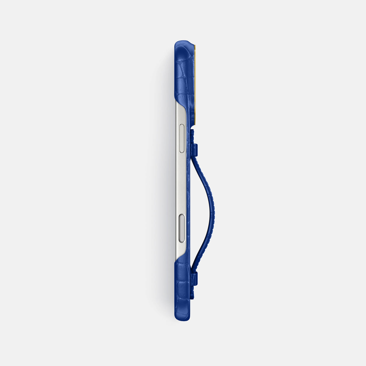 Center Handle For iPhone 17 Pro Max In Alligator -3 | Royal-Blue-Gold