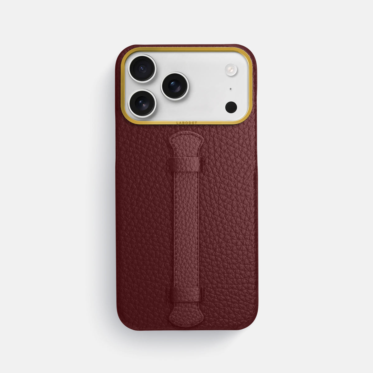 Center Handle For iPhone 17 Pro Max In Calf -1 | Bordeaux-Gold