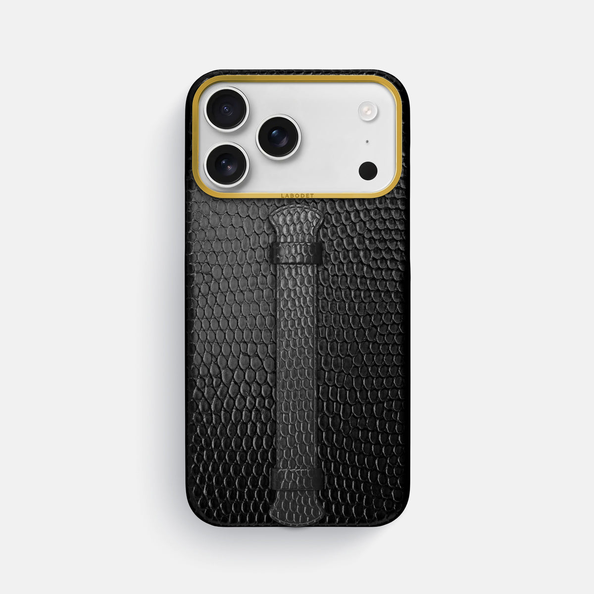 Center Handle For iPhone 17 Pro Max In Lizard -1 | Black-Gold