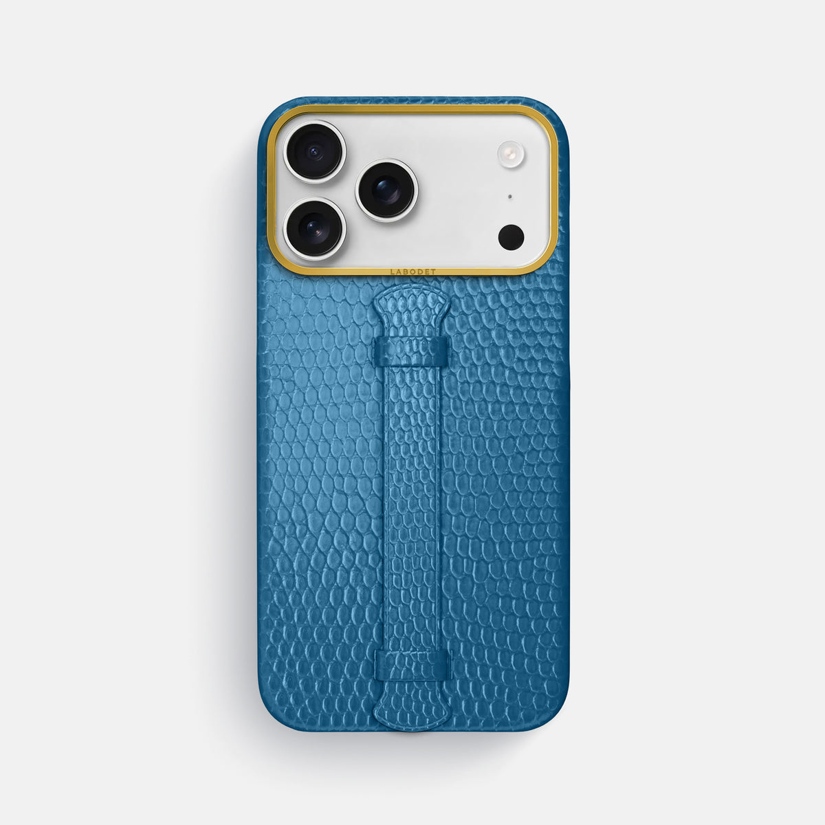 Center Handle For iPhone 17 Pro Max In Lizard -1 | Blue-Gold