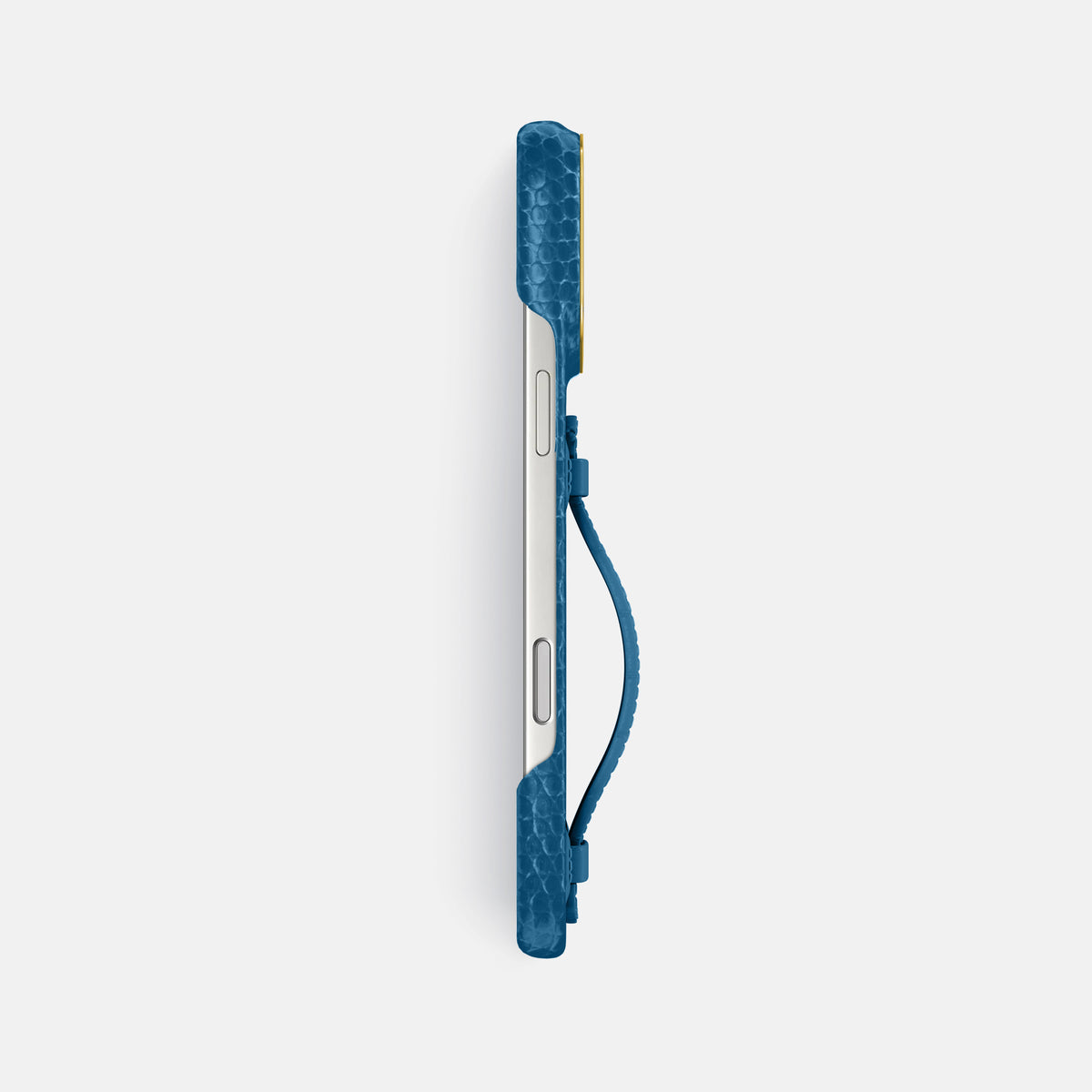 Center Handle For iPhone 17 Pro Max In Lizard -2 | Blue-Gold
