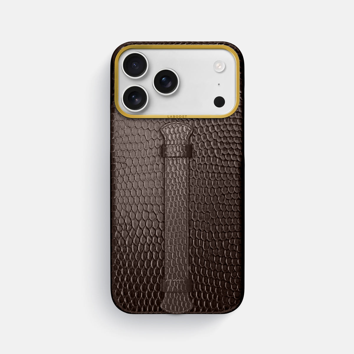 Center Handle For iPhone 17 Pro Max In Lizard -1 | Brown-Gold