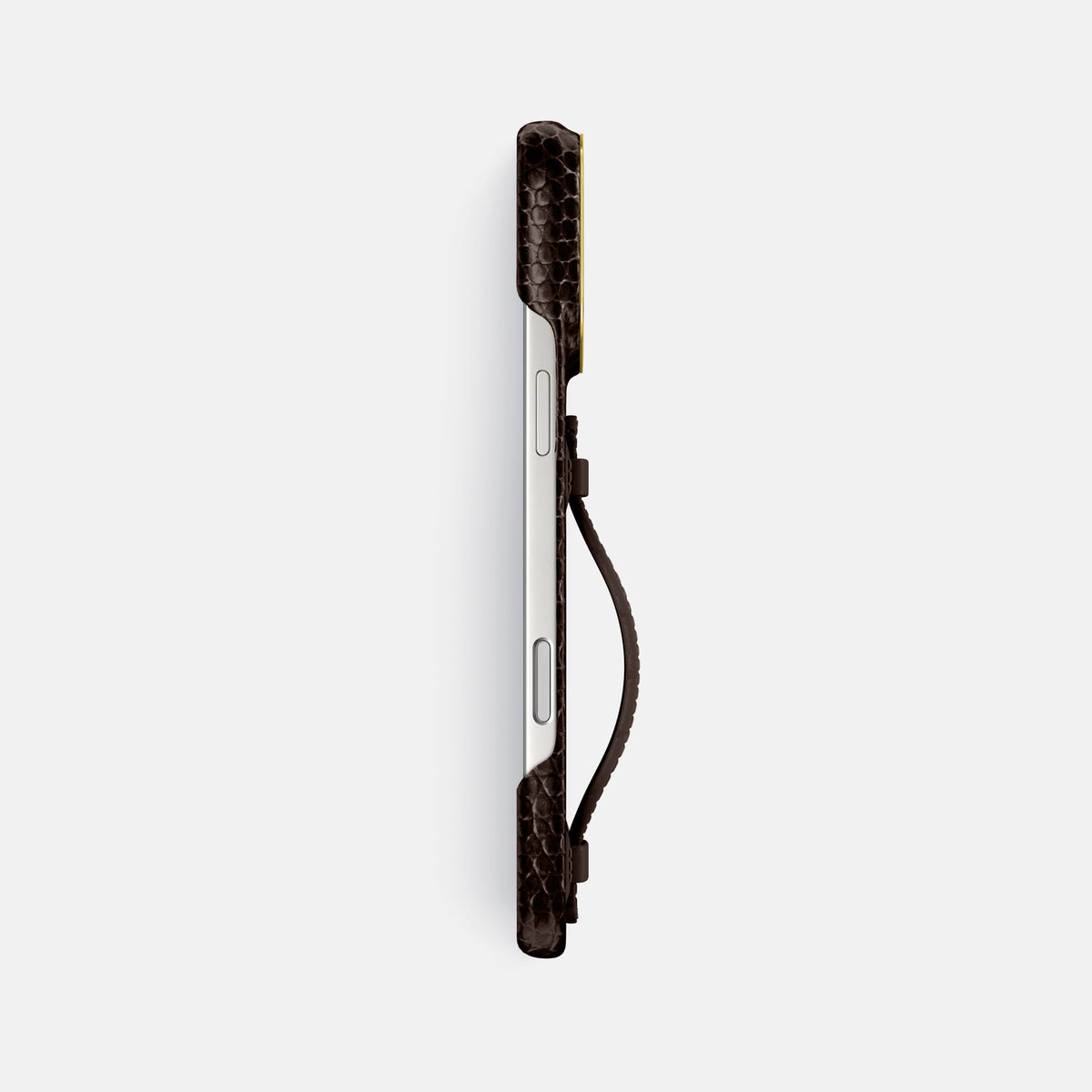 Center Handle For iPhone 17 Pro Max In Lizard -2 | Brown-Gold