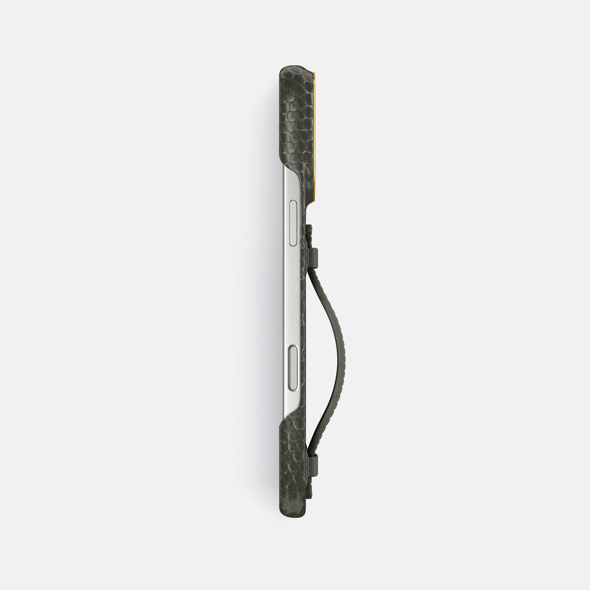 Center Handle For iPhone 17 Pro Max In Lizard -2 | Grey-Gold