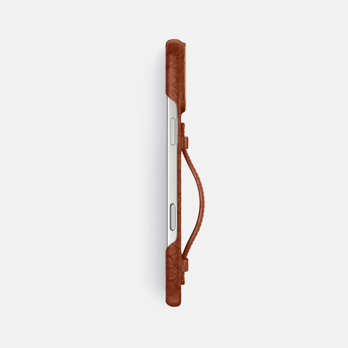 Center Handle For iPhone 17 Pro Max In Python -2 | Medium-Brown-Gold