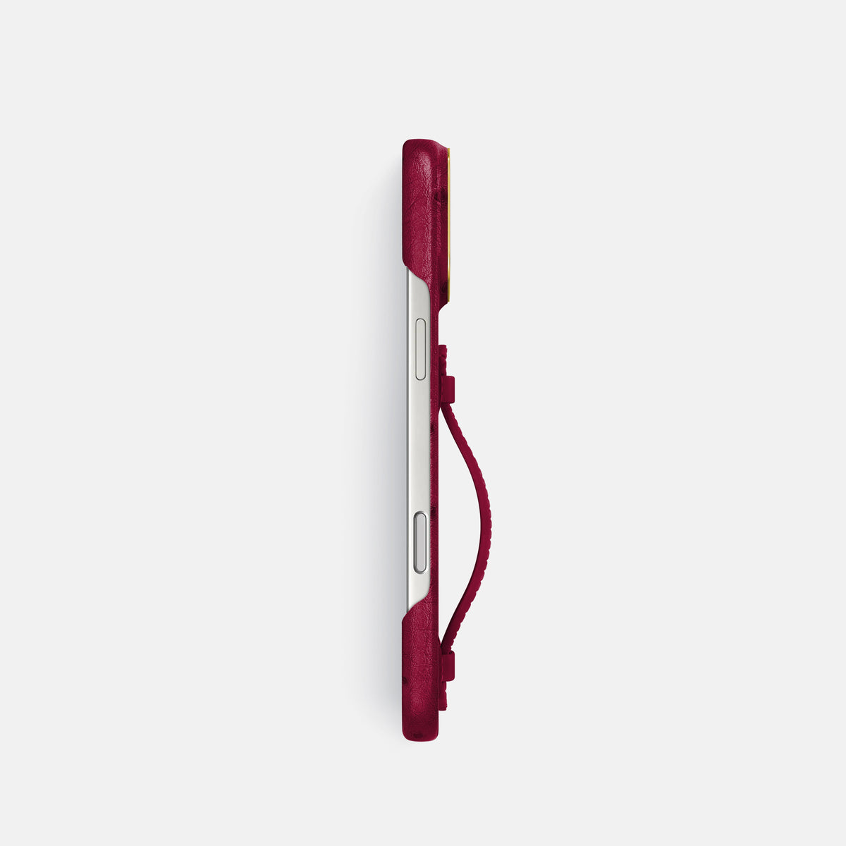 Center Handle For iPhone 17 Pro In Ostrich -2 | Bordeaux-Gold