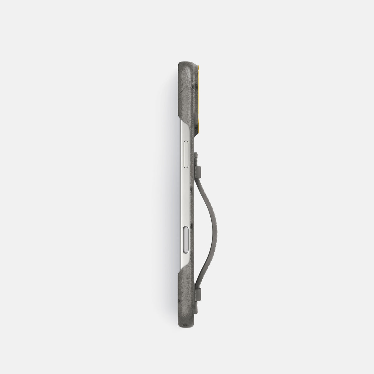 Center Handle For iPhone 17 Pro In Ostrich -2 | Grey-Gold