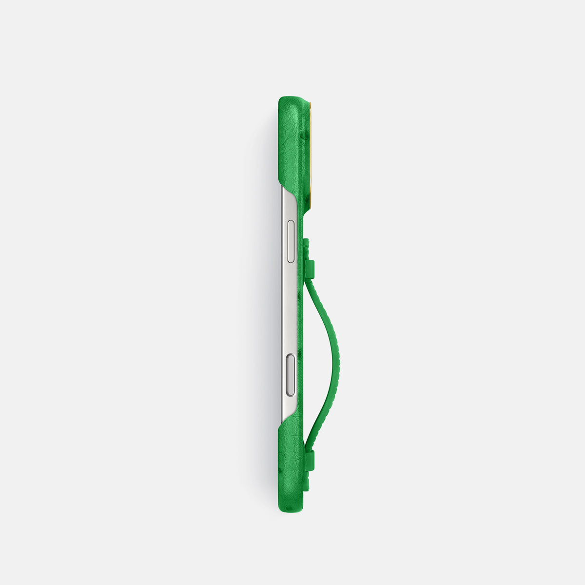 Center Handle For iPhone 17 Pro In Ostrich -2 | Kentucky-Green-Gold