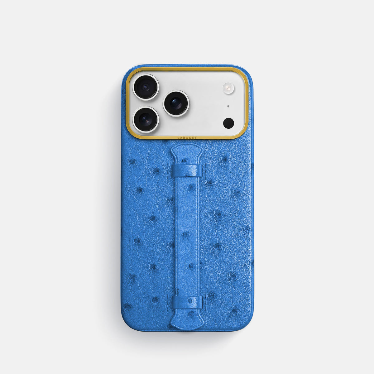 Center Handle For iPhone 17 Pro In Ostrich -1 | Royal-Blue-Gold