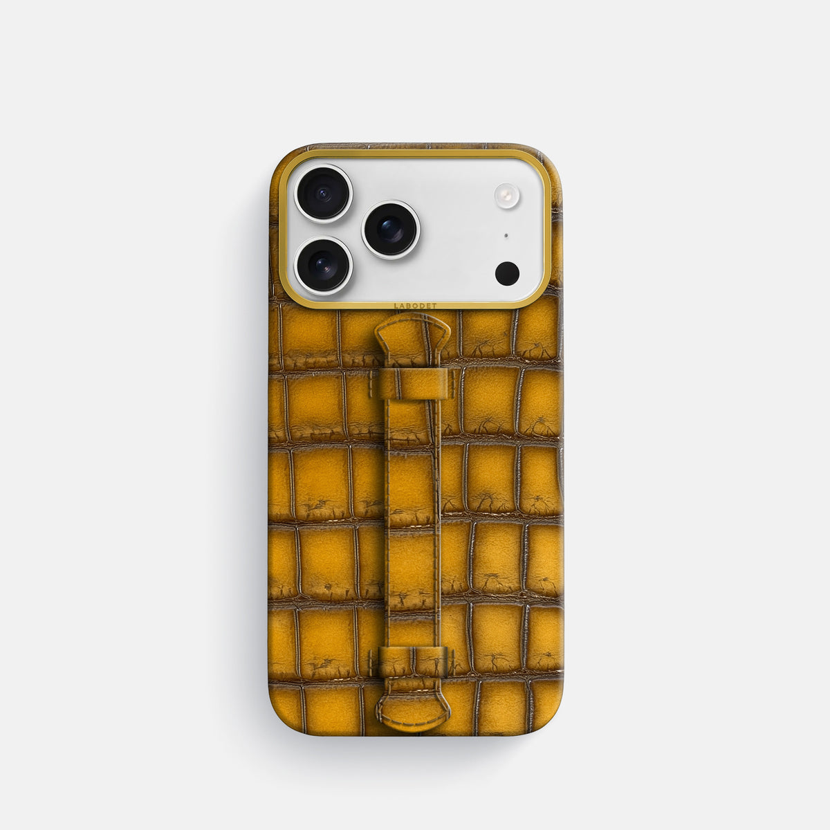 Center Handle For iPhone 17 Pro In Patina Alligator -1 | Sydney-Gold