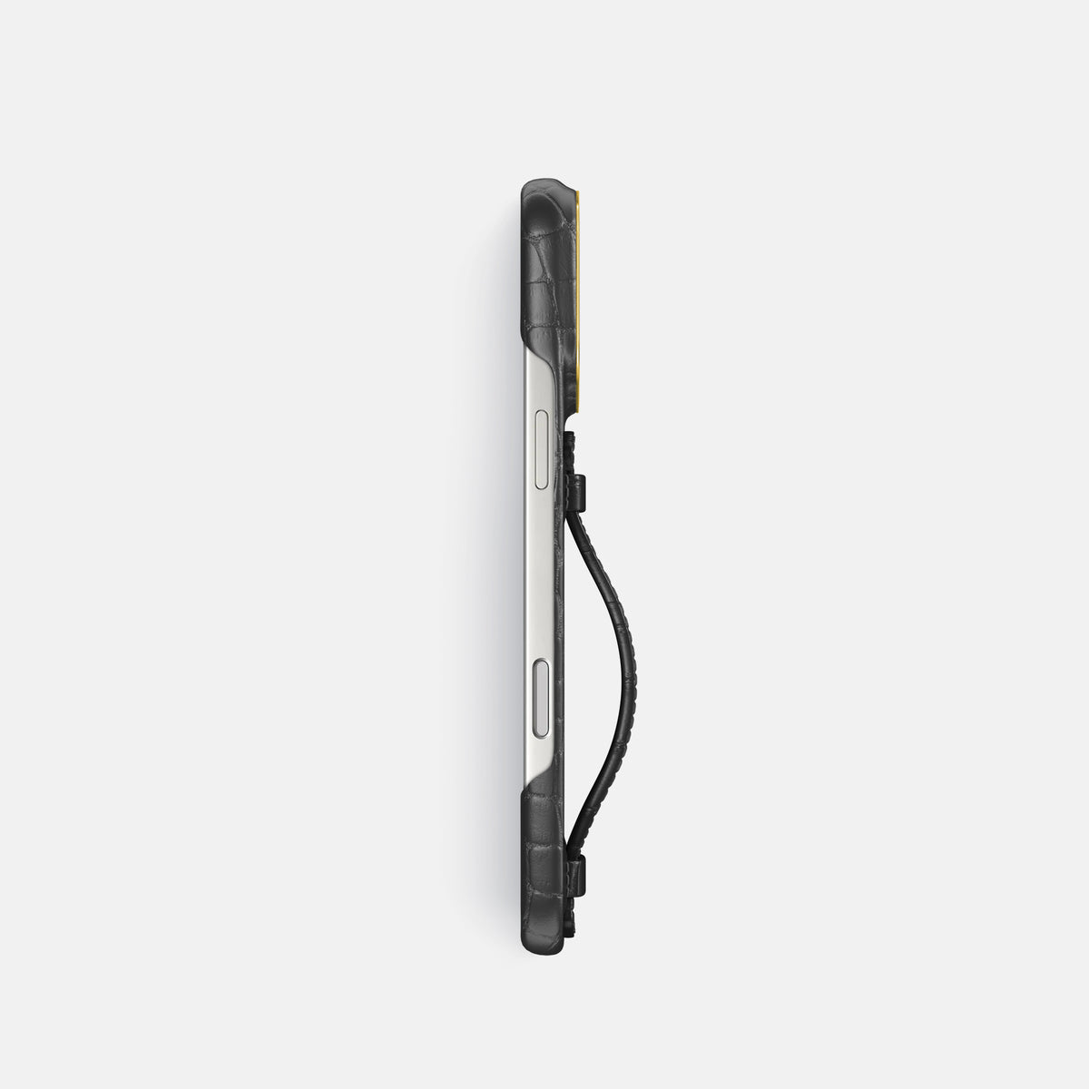 Center Handle For iPhone 18 Pro In Alligator -3 | Grey-Gold