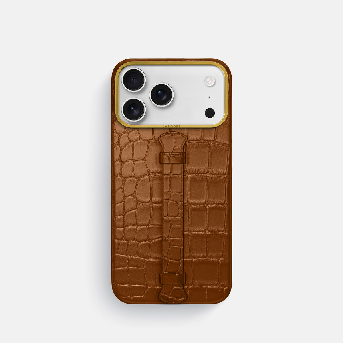 Center Handle For iPhone 18 Pro In Alligator -1 | Honey-Gold