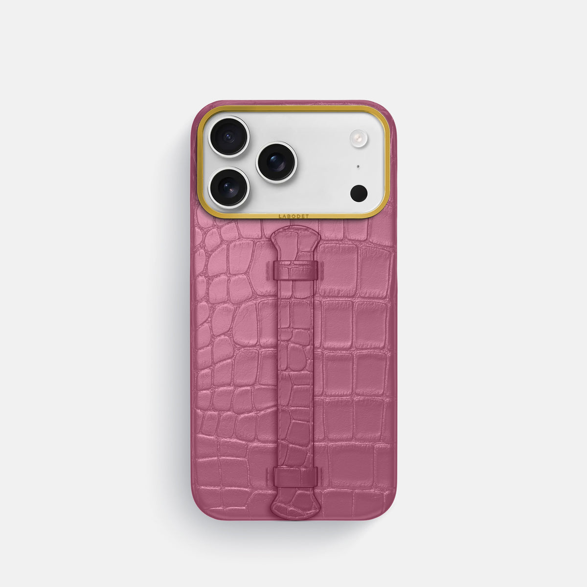 Center Handle For iPhone 18 Pro In Alligator -1 | Pink-Lagoon-Gold