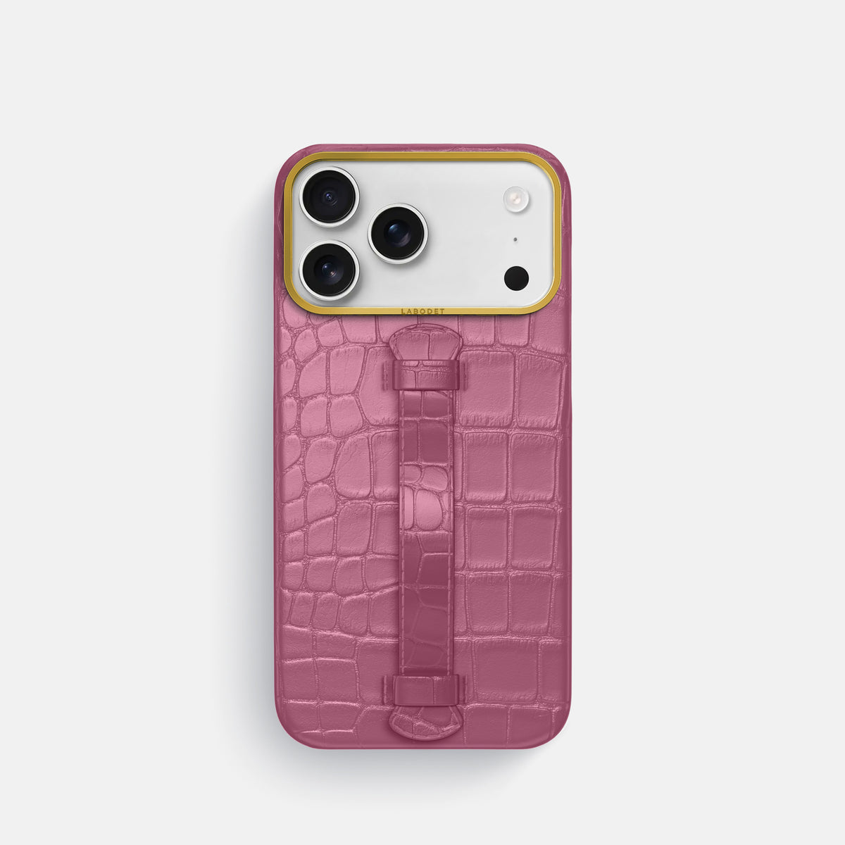 Center Handle For iPhone 18 Pro In Alligator -2 | Pink-Lagoon-Gold