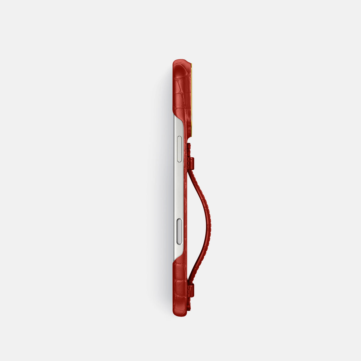 Center Handle For iPhone 18 Pro In Alligator -3 | Red-Gold