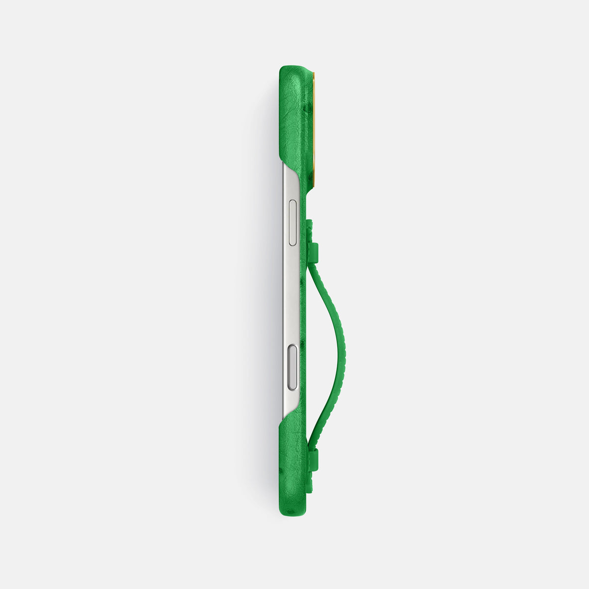 Center Handle For iPhone 18 Pro Max In Ostrich -2 | Kentucky-Green-Gold
