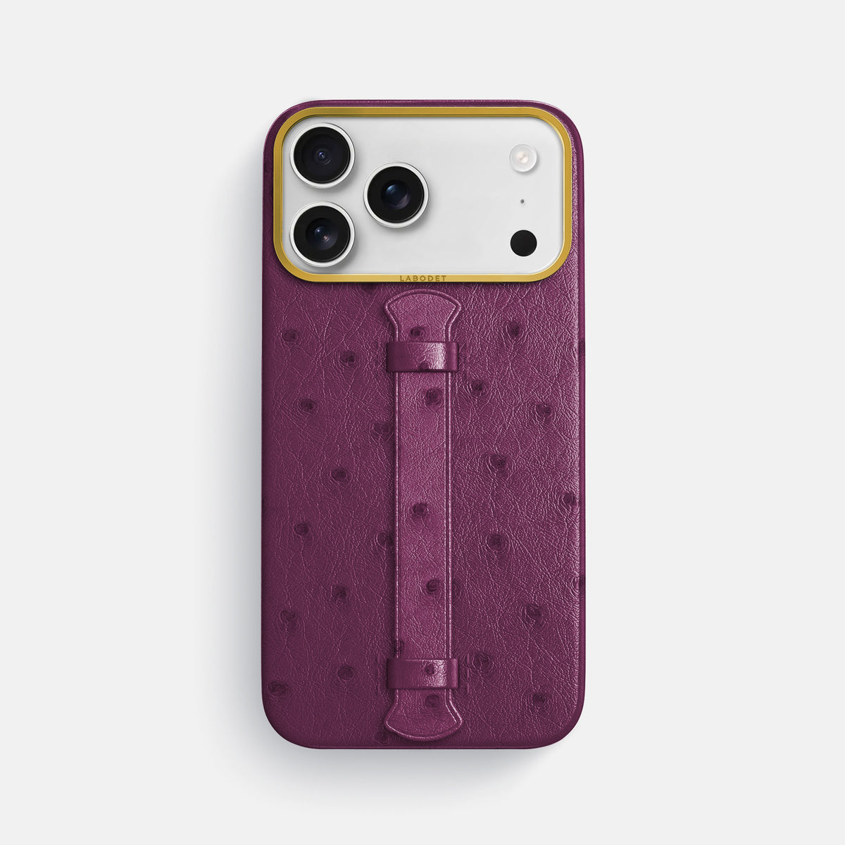 Center Handle For iPhone 18 Pro Max In Ostrich -1 | Purple-Gold