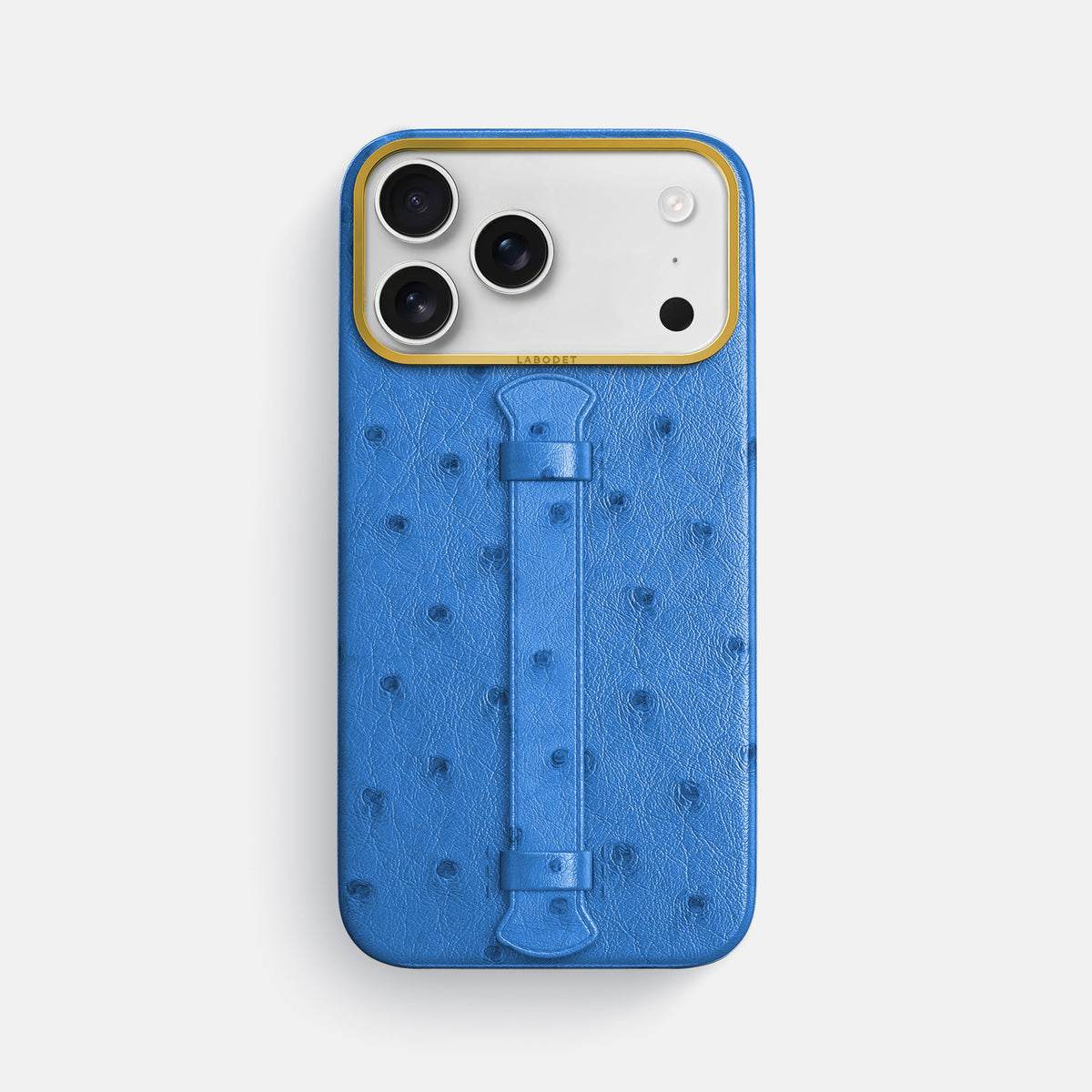 Center Handle For iPhone 18 Pro Max In Ostrich -1 | Royal-Blue-Gold