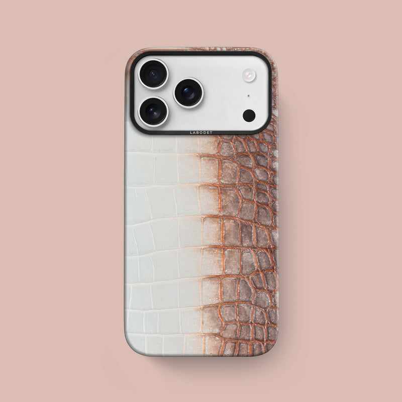 African iPhone 17 Pro Max Classic Case 1/1 Himalayan Crocodile with Black Metal -1 | African-Black