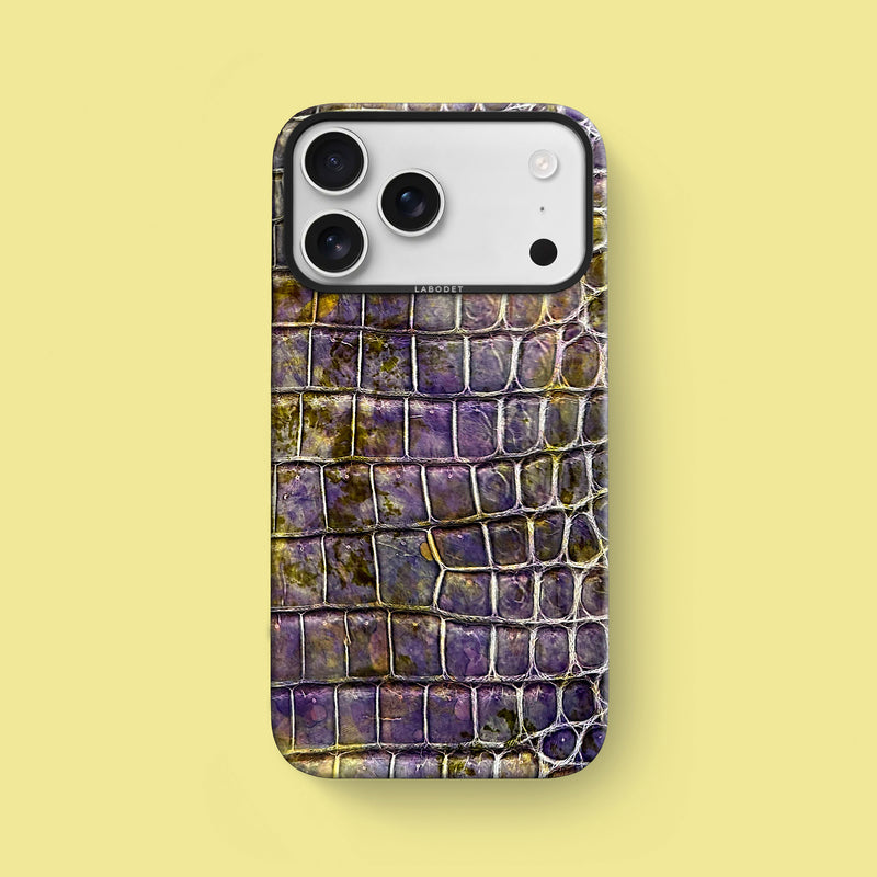 Fluorite iPhone 17 Pro Max Classic Case 1/1 Alligator with Black Metal -1 | Fluorite-Black