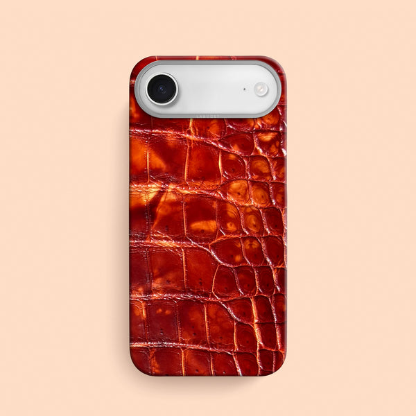 Classic Case 1/1 Red-Clay For iPhone 17 Air In Alligator