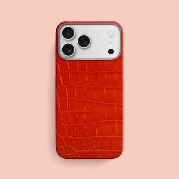Classic Case 1/1 Orange-Fluo For iPhone 17 Pro Max In Alligator
