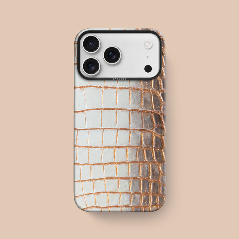 Aztec iPhone 17 Pro Max Classic Case 1/1 Himalayan Crocodile with Black Metal -1 | Aztec-Black