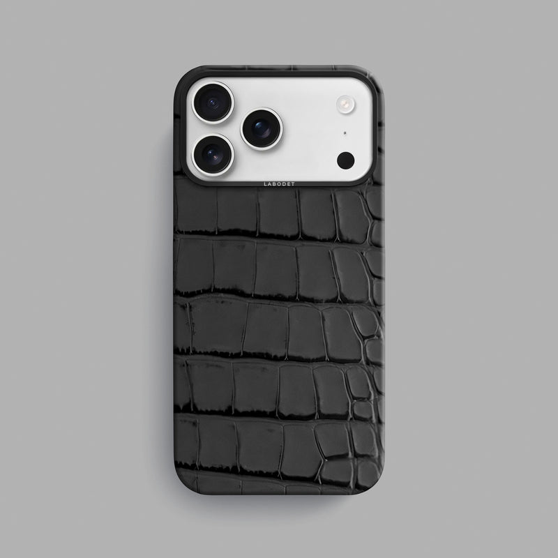 Darknight iPhone 17 Pro Max Classic Case 1/1 Alligator with Black Metal -1 | Darknight-Black
