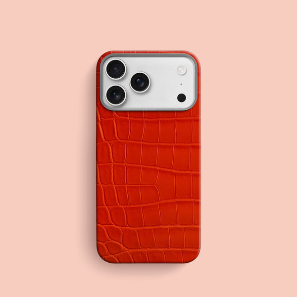 Classic Case 1/1 Orange-Fluo For iPhone 17 Pro In Alligator