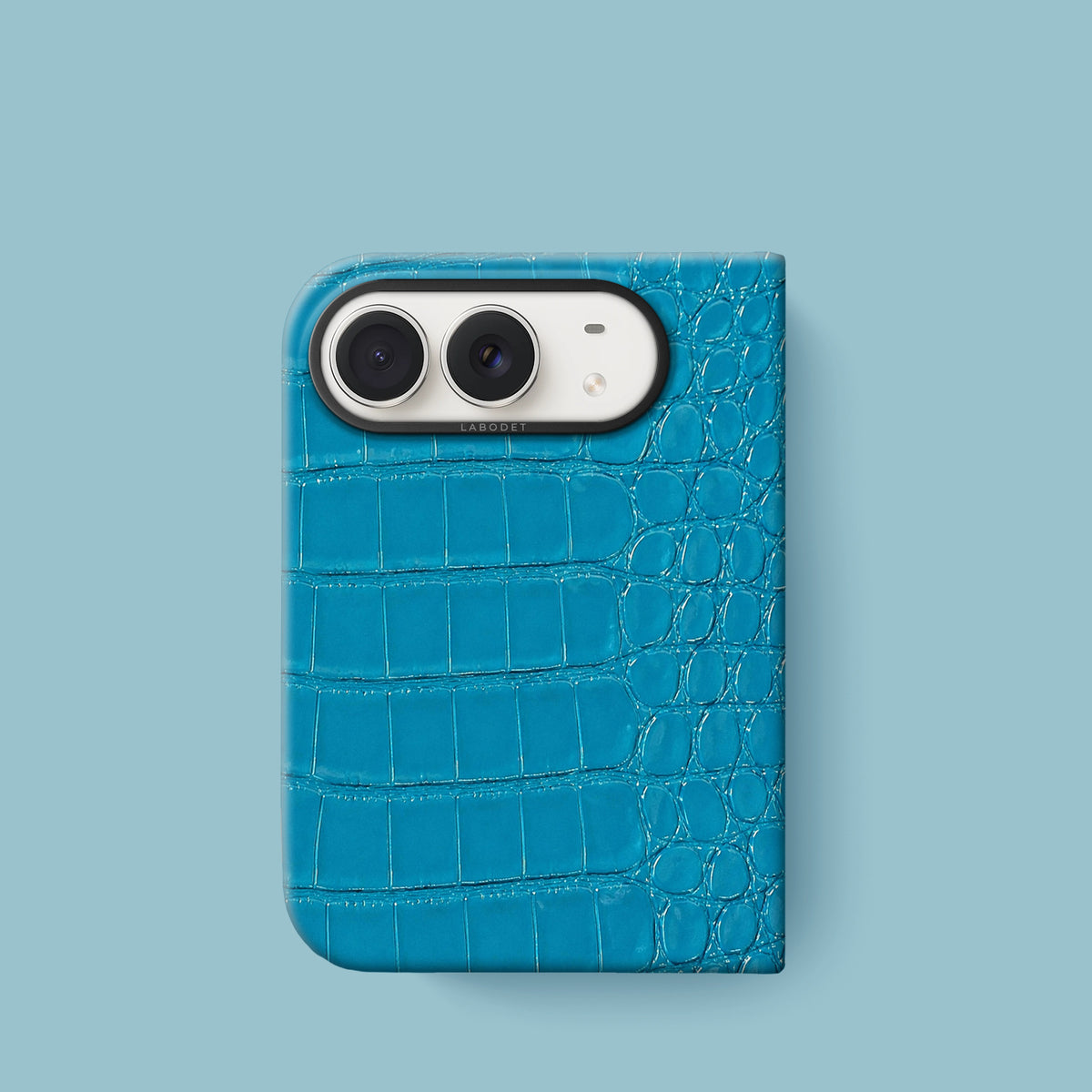 Classic Case 1/1 For iPhone Duo In Alligator with Black metal -1 | Turquoise-Lagoon-Black
