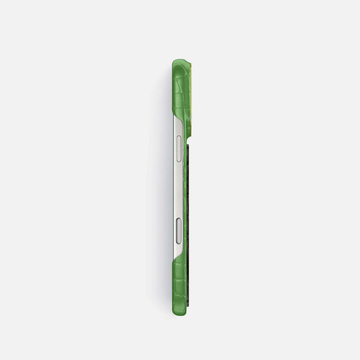 Classic Case With Carbon Dragon For iPhone 17 Pro In Alligator -3 | Apple-Green-Gold