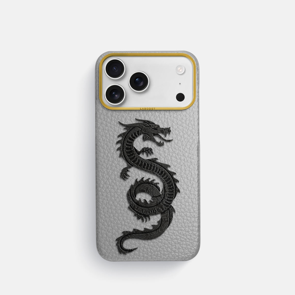 Classic Case With Carbon Dragon For iPhone 17 Pro In Calf -1 | Nuage-Gold