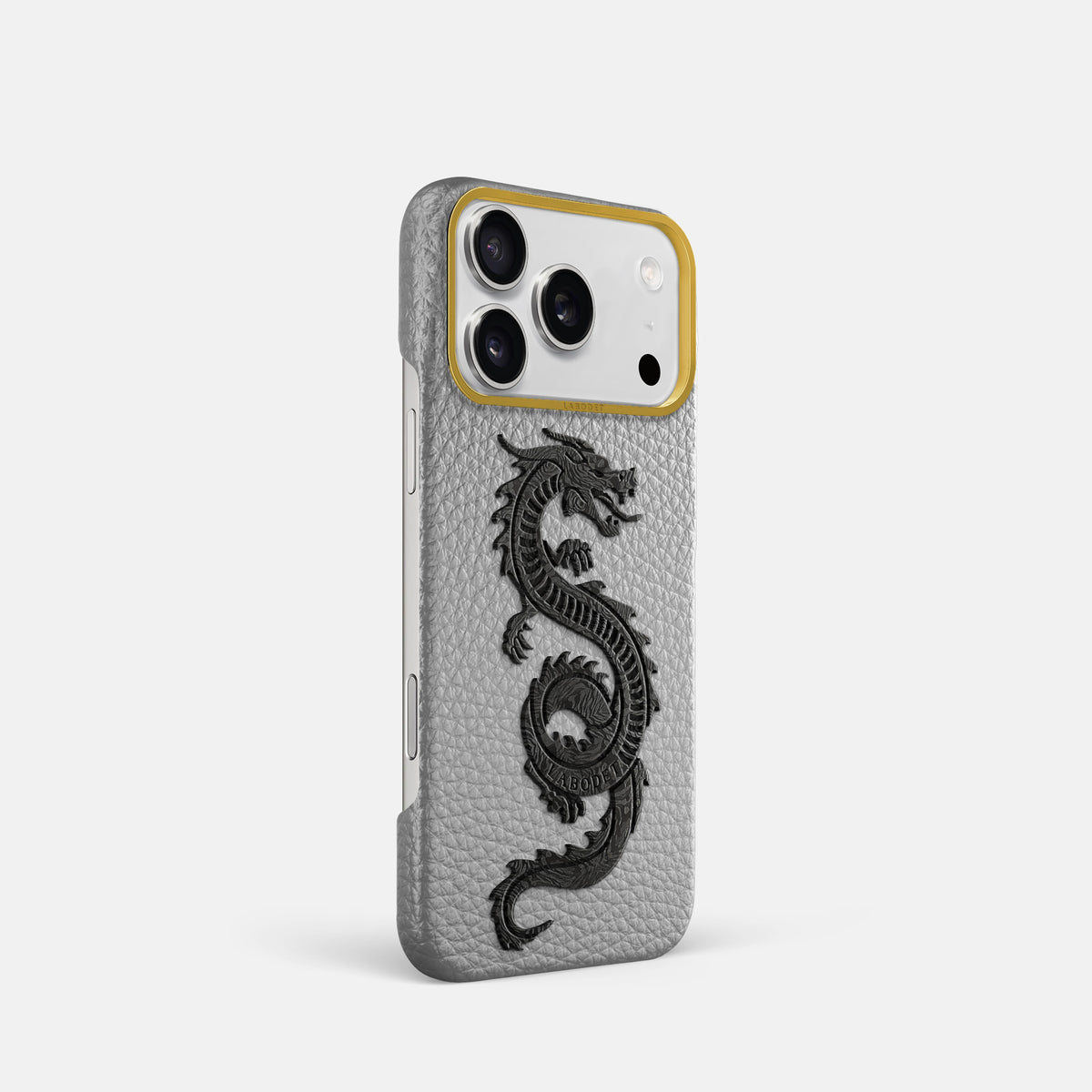 Classic Case With Carbon Dragon For iPhone 17 Pro In Calf -2 | Nuage-Gold