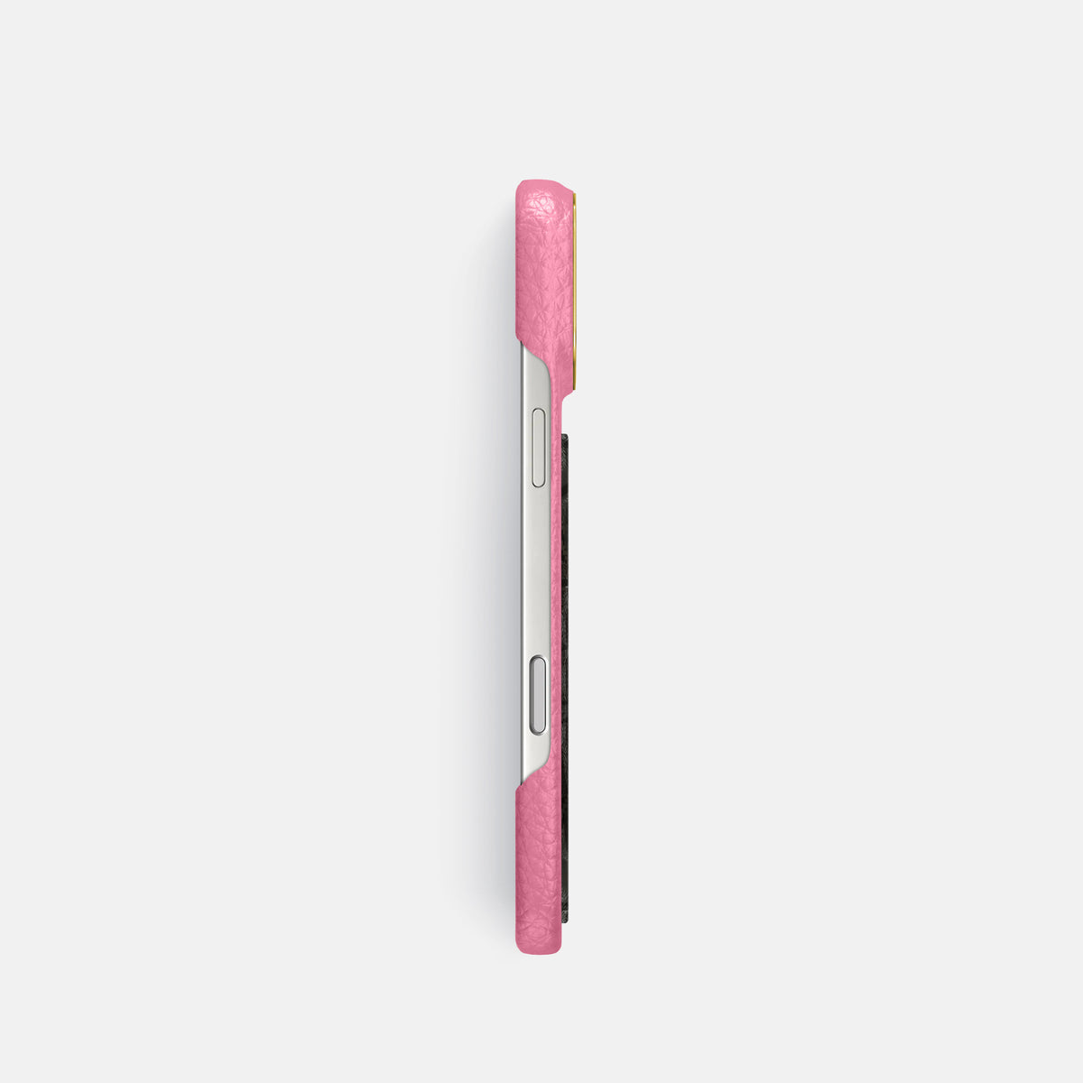 Classic Case With Carbon Dragon For iPhone 17 Pro In Calf -3 | Pink-Gold