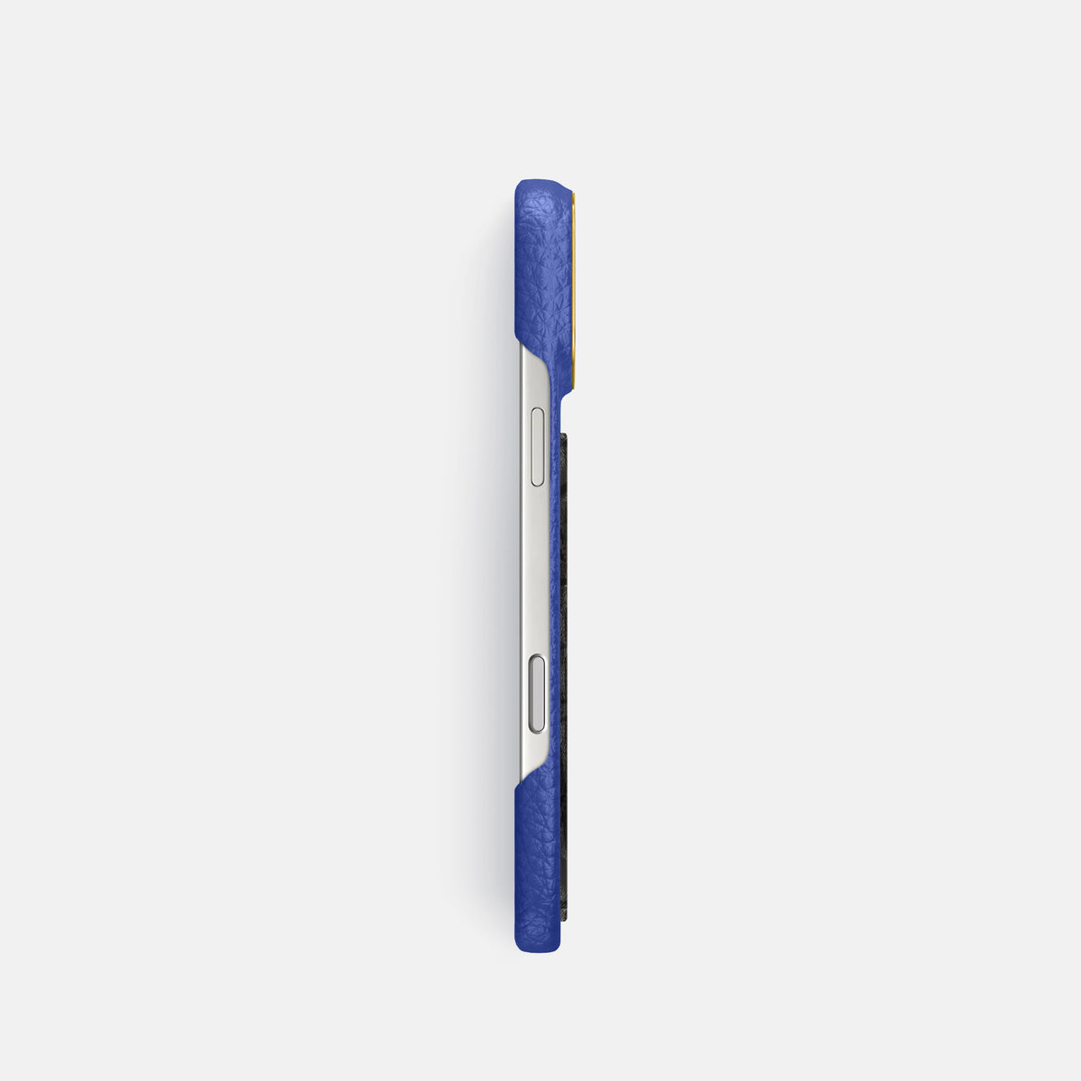 Classic Case With Carbon Dragon For iPhone 17 Pro In Calf -3 | Royal-Blue-Gold
