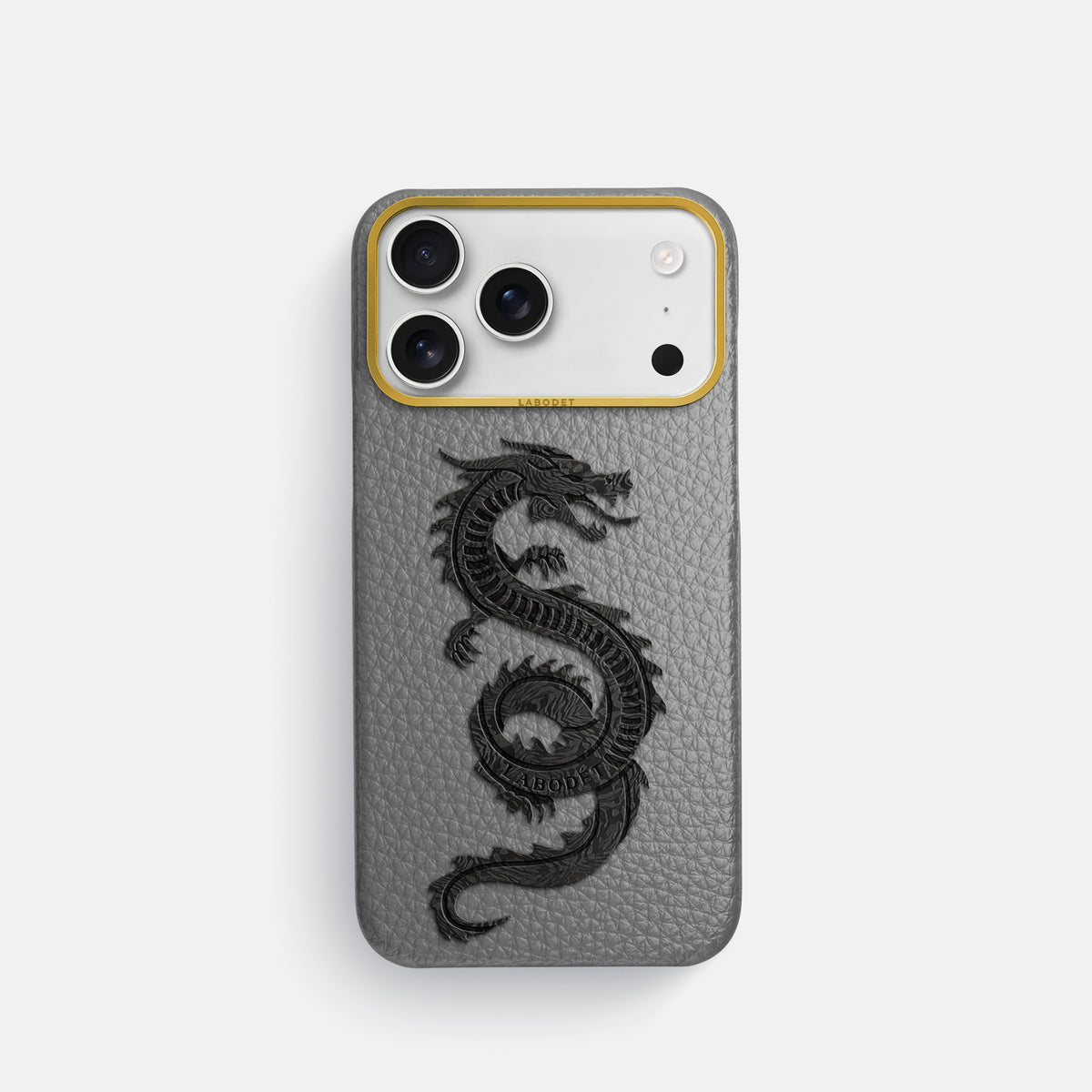 Classic Case With Carbon Dragon For iPhone 17 Pro In Calf -1 | Souris-Gold