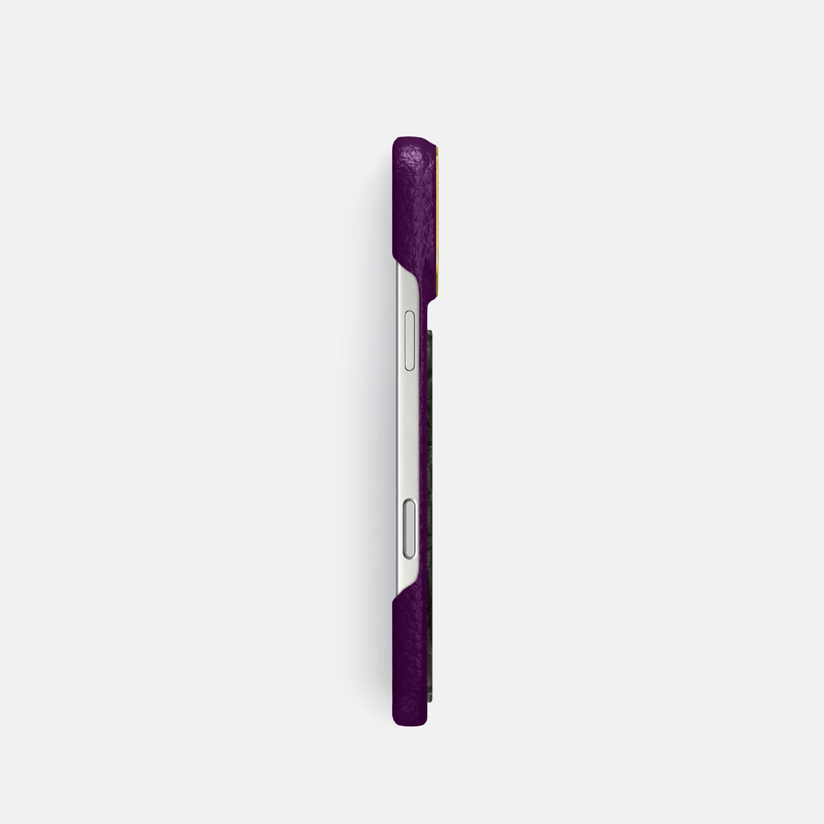 Classic Case With Carbon Dragon For iPhone 17 Pro In Calf -3 | Violet-Gold