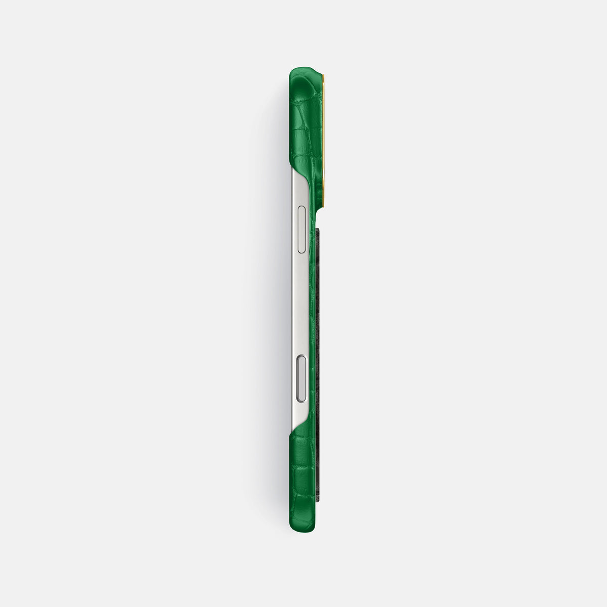 Classic Case With Carbon Dragon For iPhone 17 Pro Max In Alligator -3 | Forest-Green-Gold