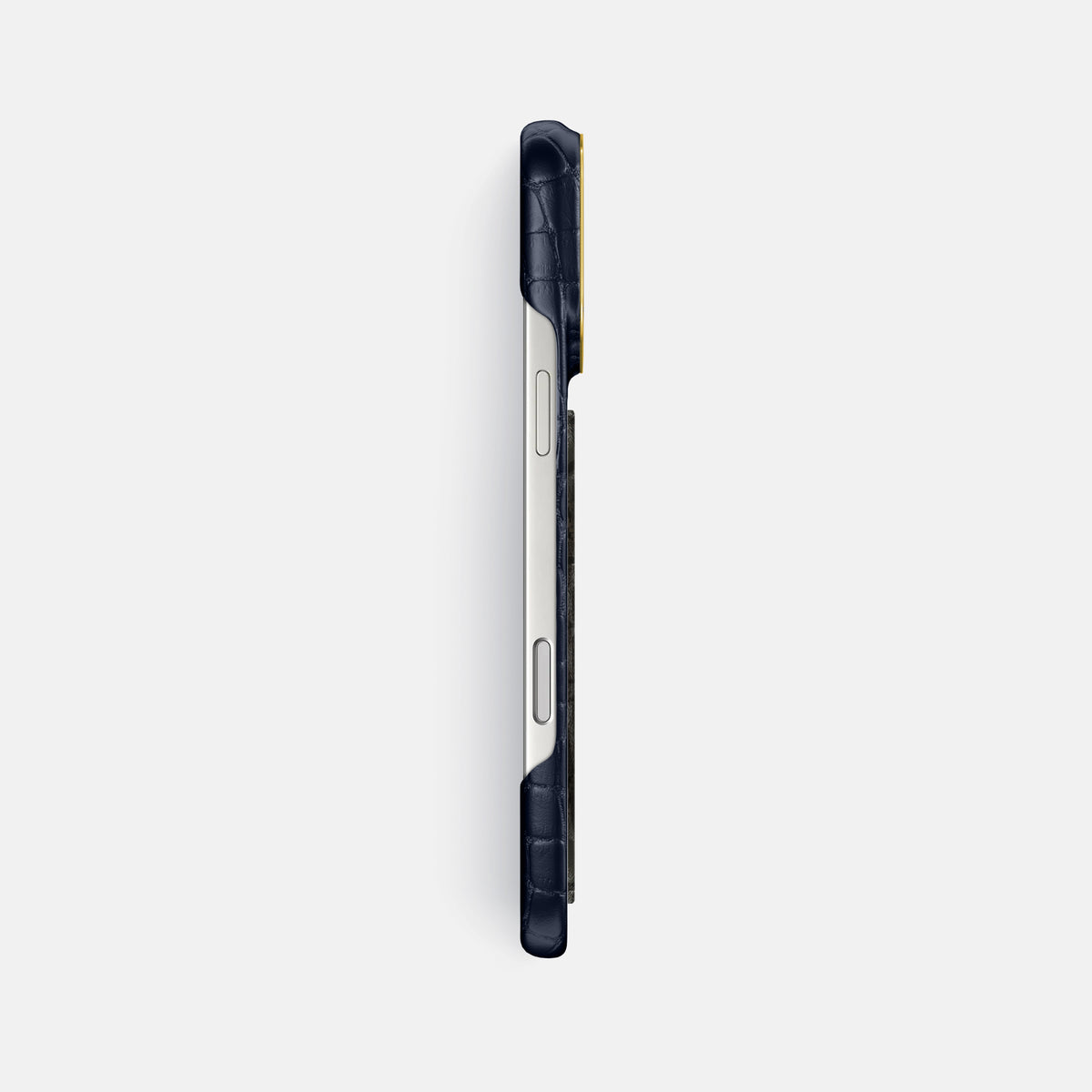 Classic Case With Carbon Dragon For iPhone 17 Pro Max In Alligator -3 | Navy-Blue-Gold