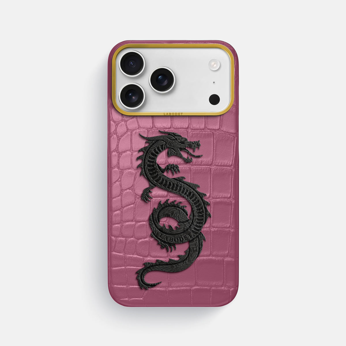 Classic Case With Carbon Dragon For iPhone 17 Pro Max In Alligator -1 | Pink-Lagoon-Gold
