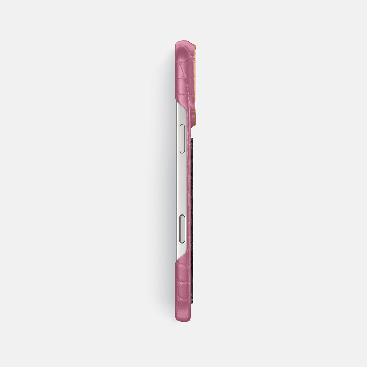 Classic Case With Carbon Dragon For iPhone 17 Pro Max In Alligator -3 | Pink-Lagoon-Gold