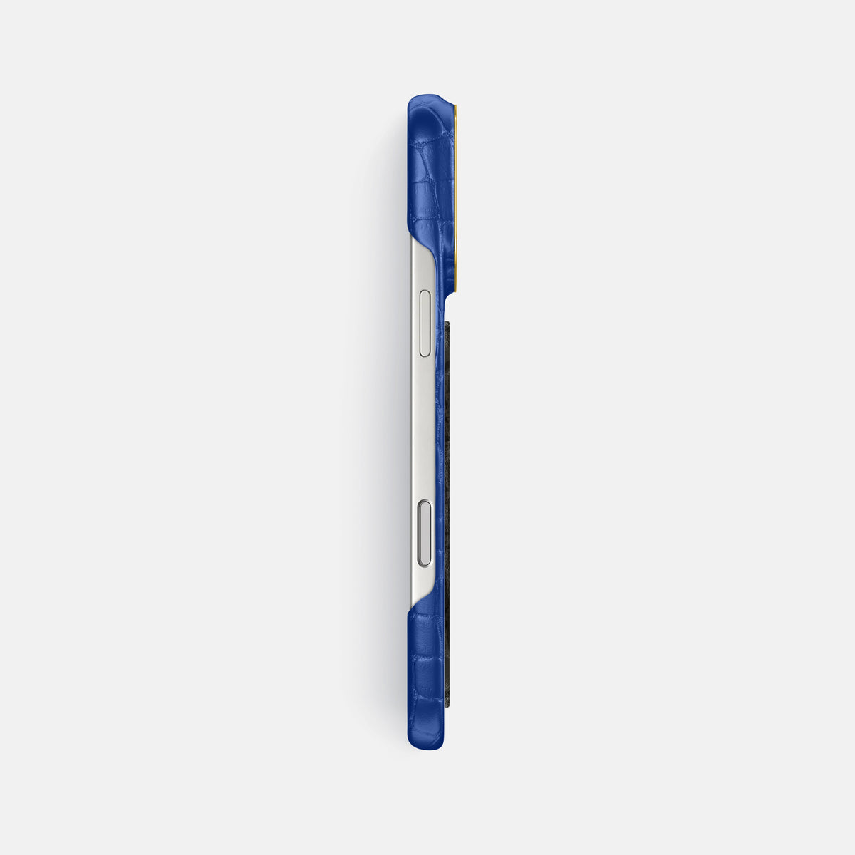 Classic Case With Carbon Dragon For iPhone 17 Pro Max In Alligator -3 | Royal-Blue-Gold