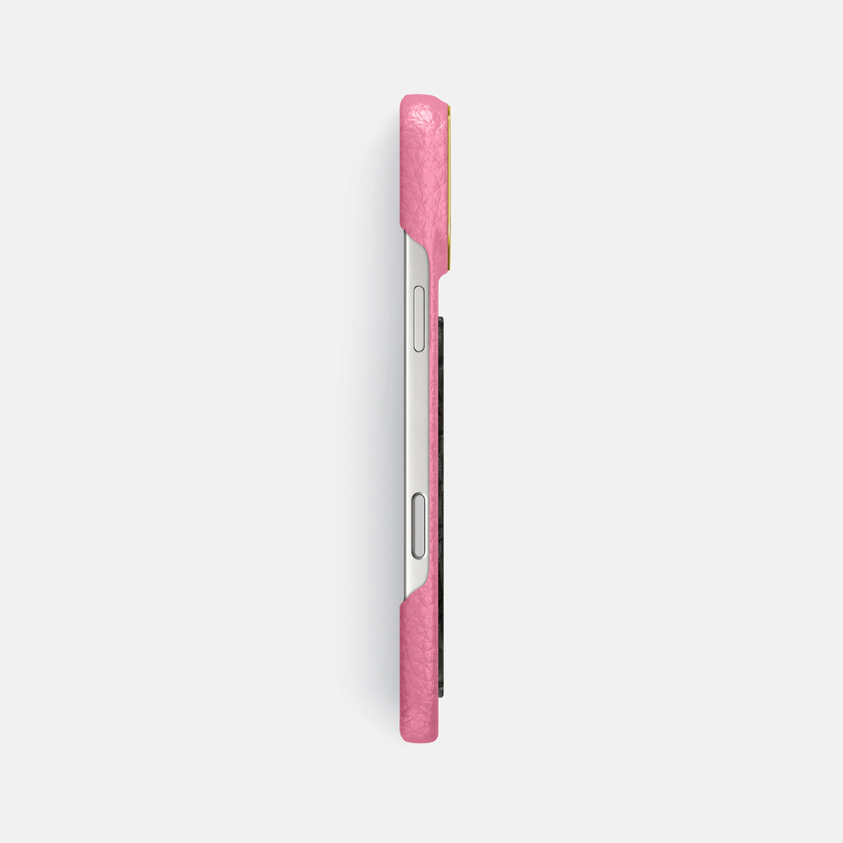 Classic Case With Carbon Dragon For iPhone 17 Pro Max In Calf -3 | Pink-Gold