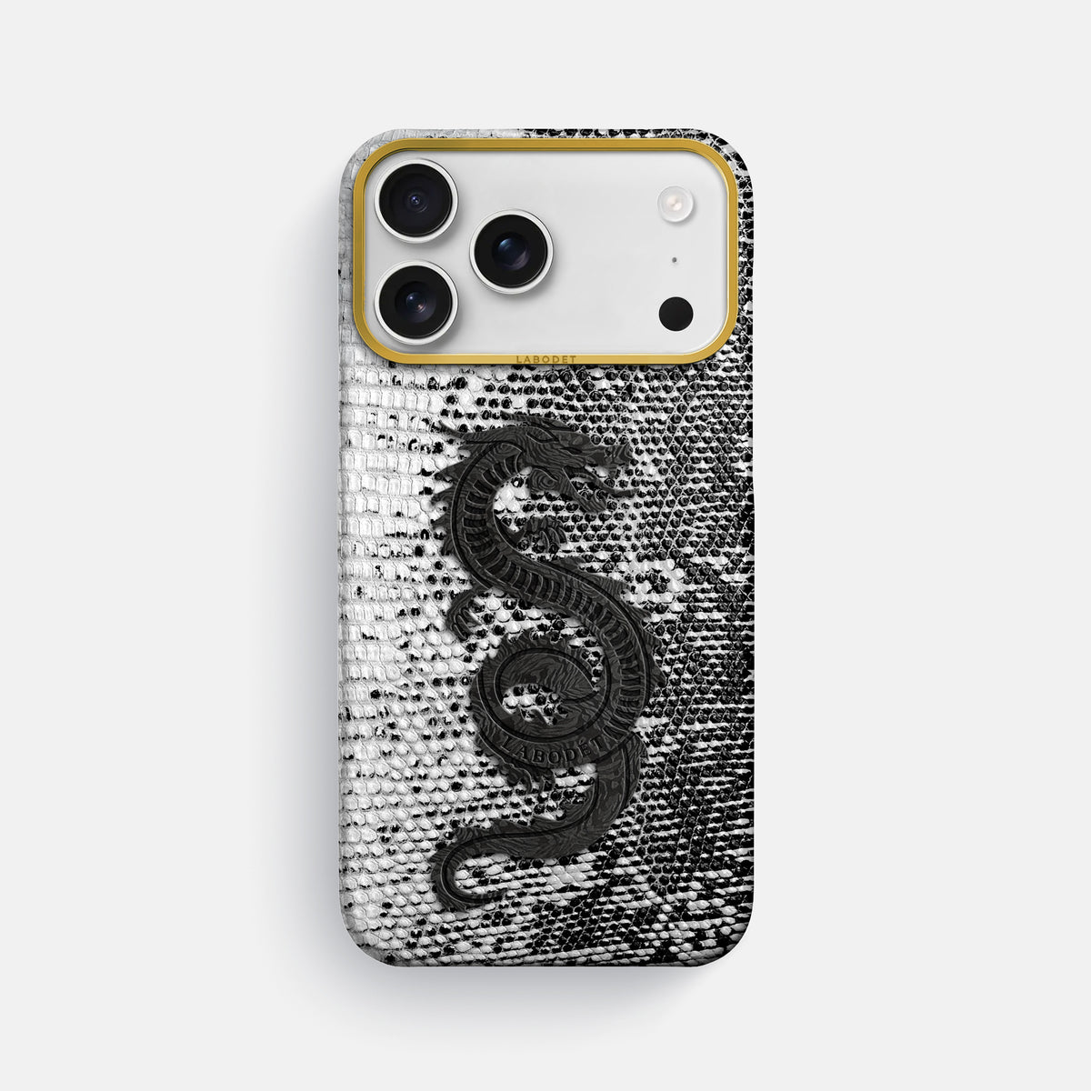 Classic Case With Carbon Dragon For iPhone 17 Pro Max In Himalayan Lizard -1 | Dark-Gold