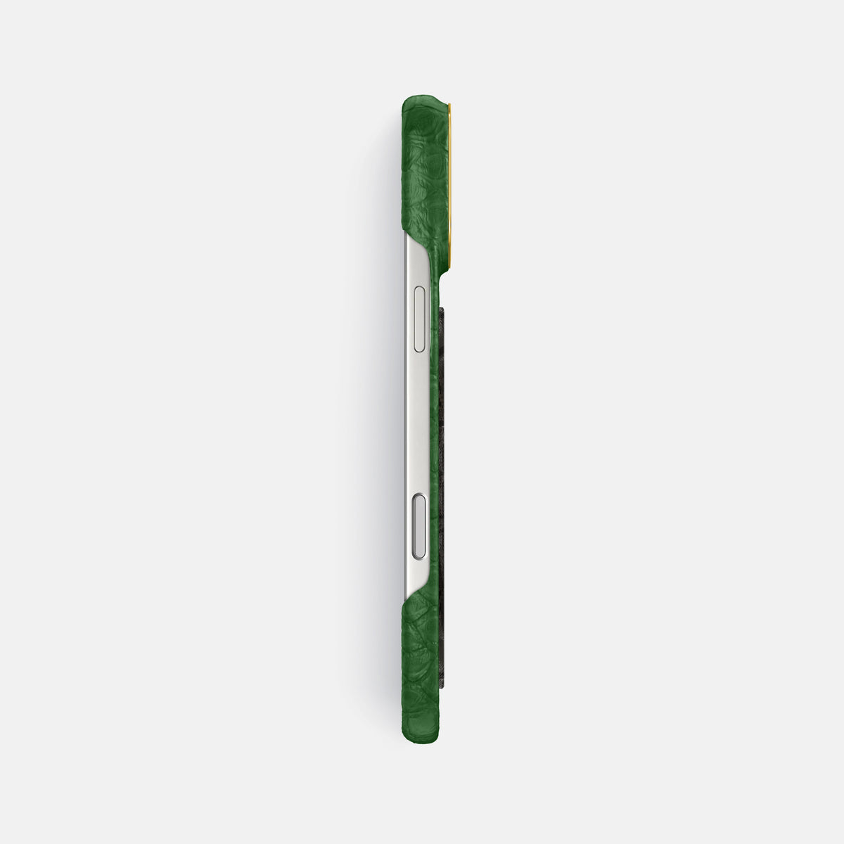 Classic Case With Carbon Dragon For iPhone 17 Pro Max In Python -3 | Green-Gold