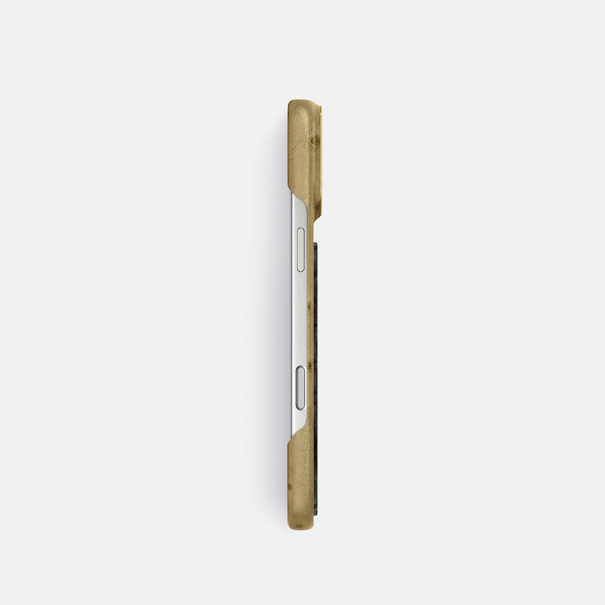 Classic Case With Carbon Dragon For iPhone 17 Pro In Ostrich -3 | Desert-Sand-Gold