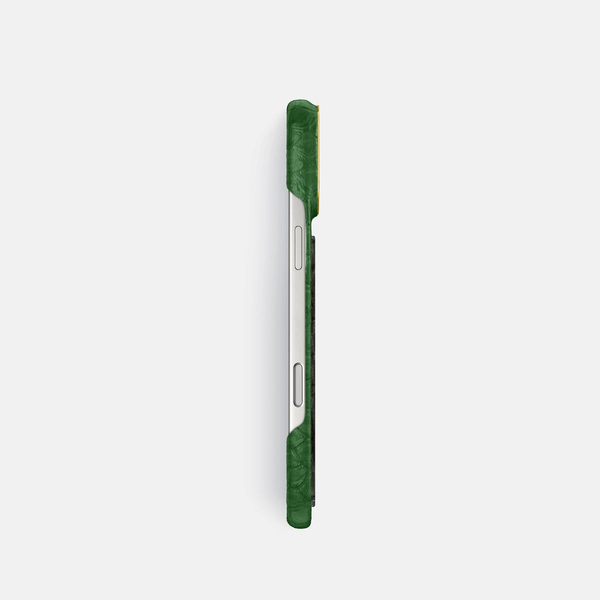 Classic Case With Carbon Dragon For iPhone 17 Pro In Python -3 | Green-Gold
