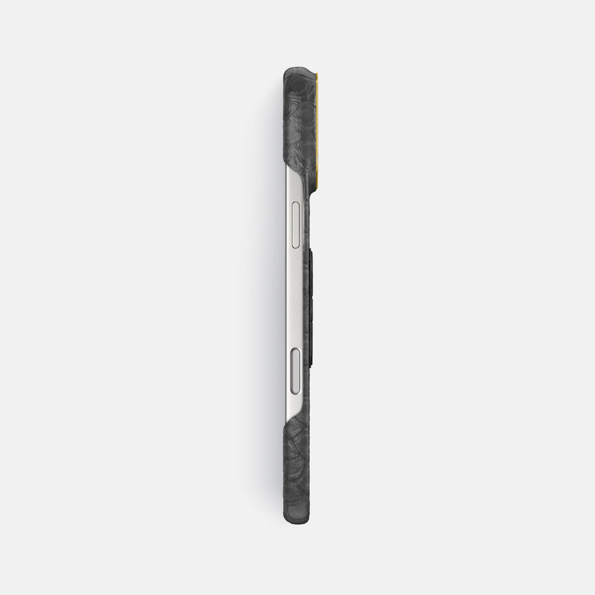 Classic Case With Carbon Skull For iPhone 17 Pro Max In Python -3 | Grey-Gold