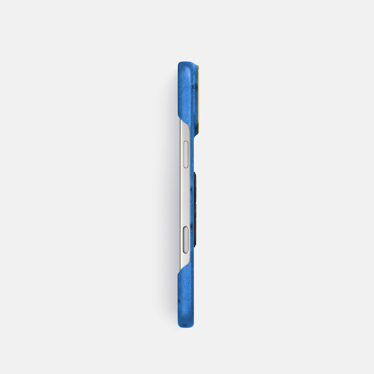 Classic Case With Carbon Skull For iPhone 17 Pro In Ostrich -3 | Royal-Blue-Gold